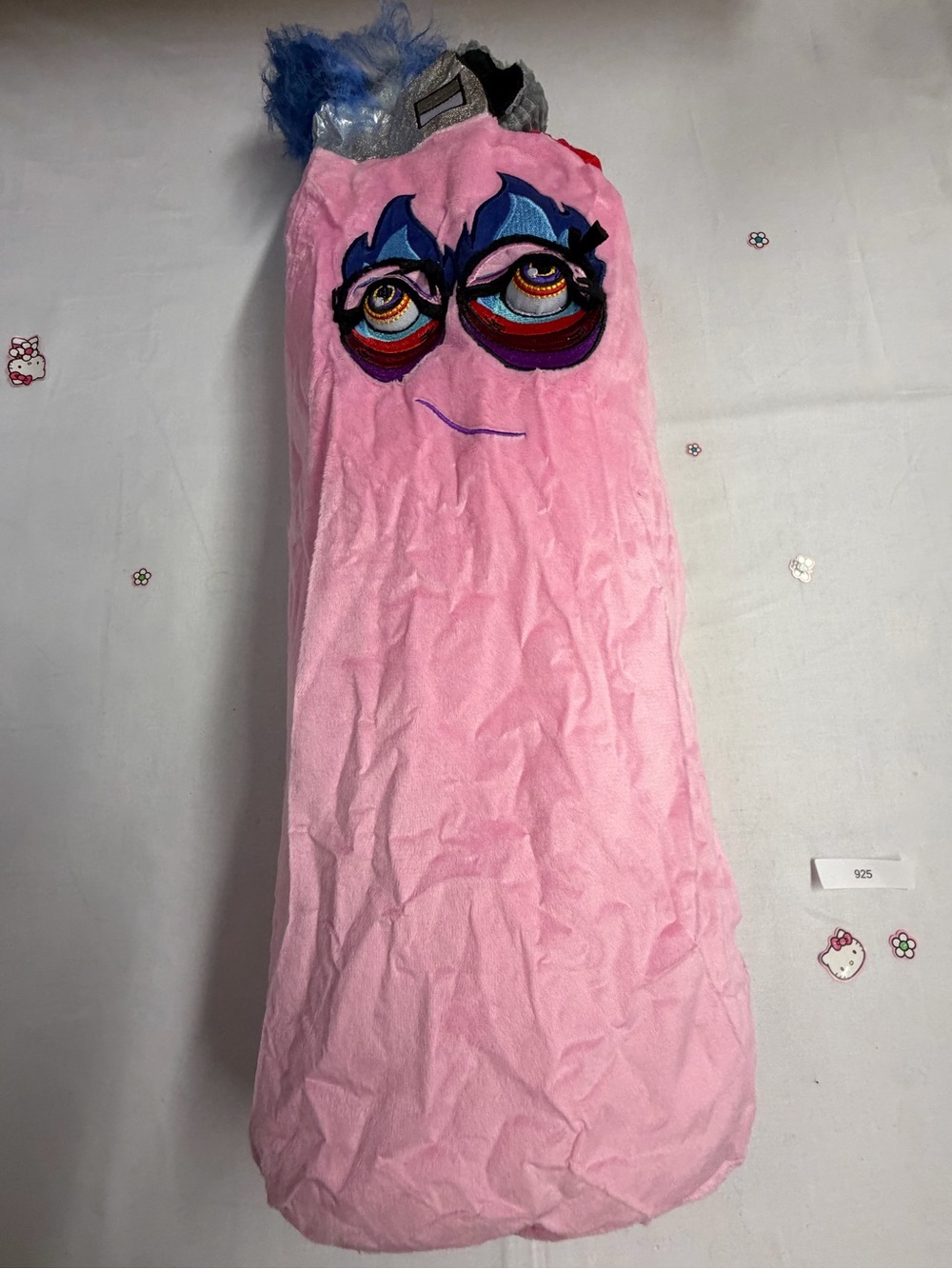 Pink plush pillow with flame Hooded Plush